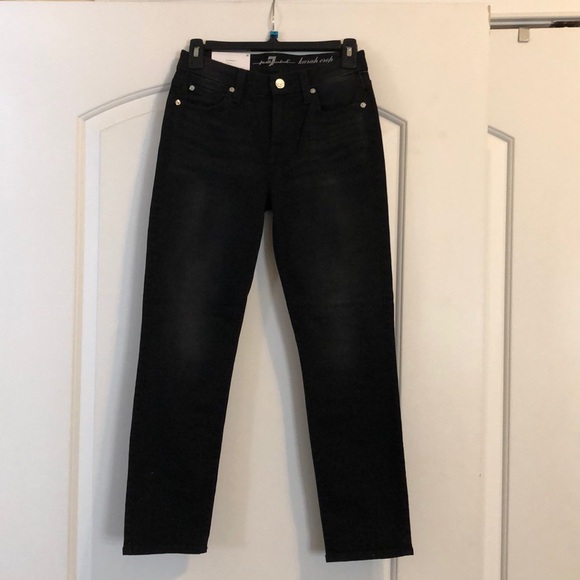 7 For All Mankind Denim - Karah Crop Seven Black Jeans